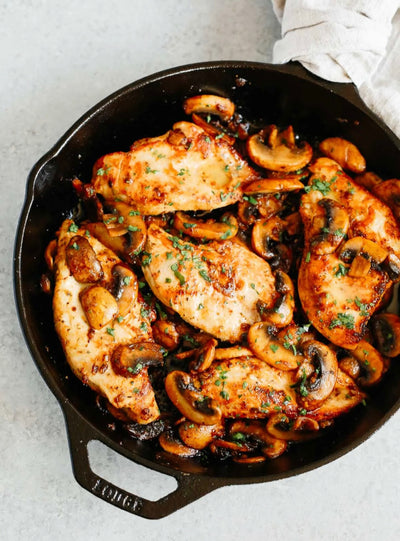 Pan Seared Chicken with Mushrooms