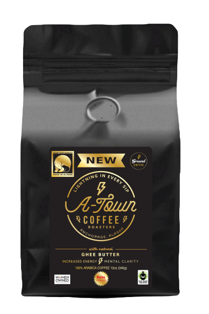 Ground Coffee with Grass-Fed Ghee Butter – A-Town Coffee